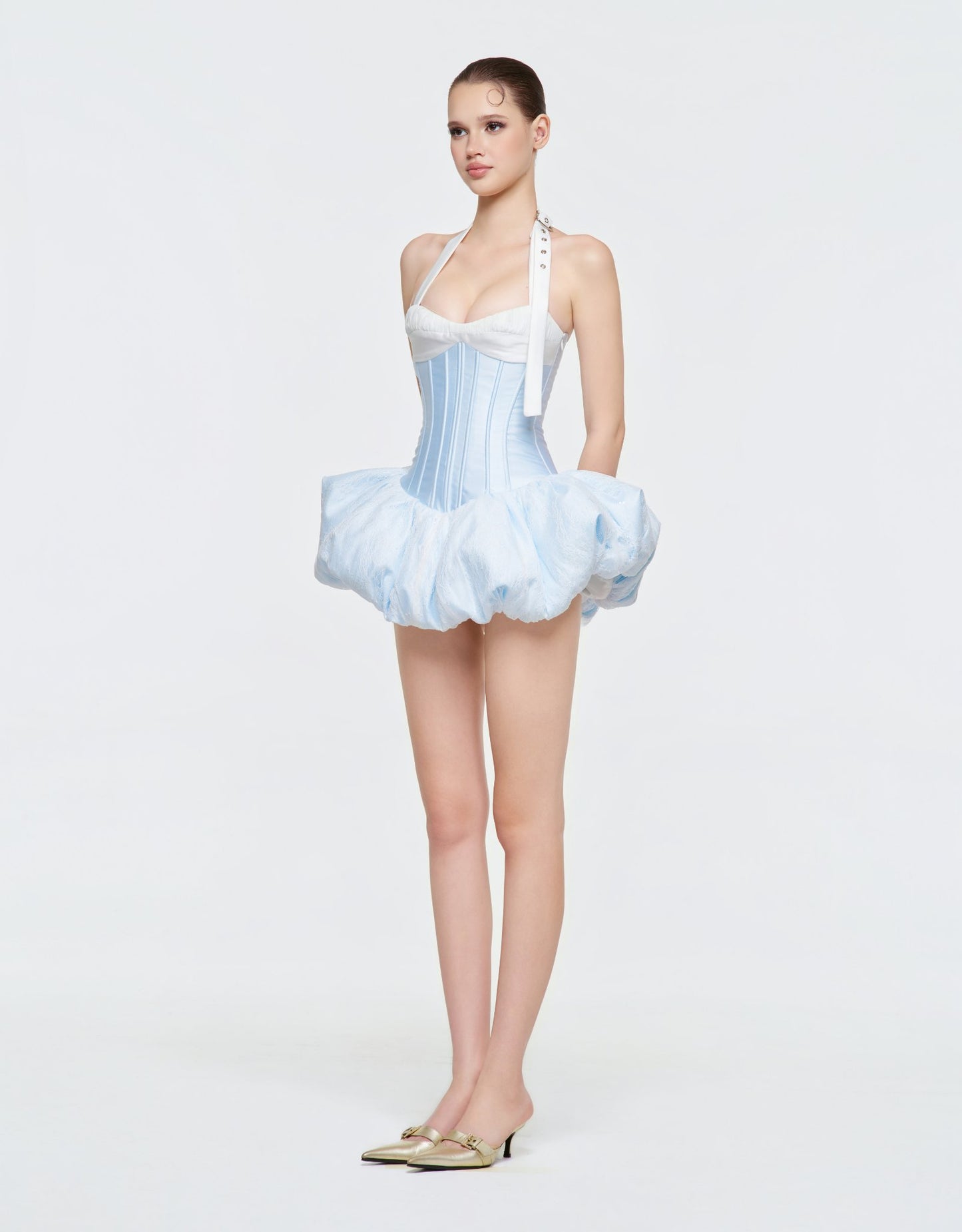 Blue Ballet Bubble Corset Dress