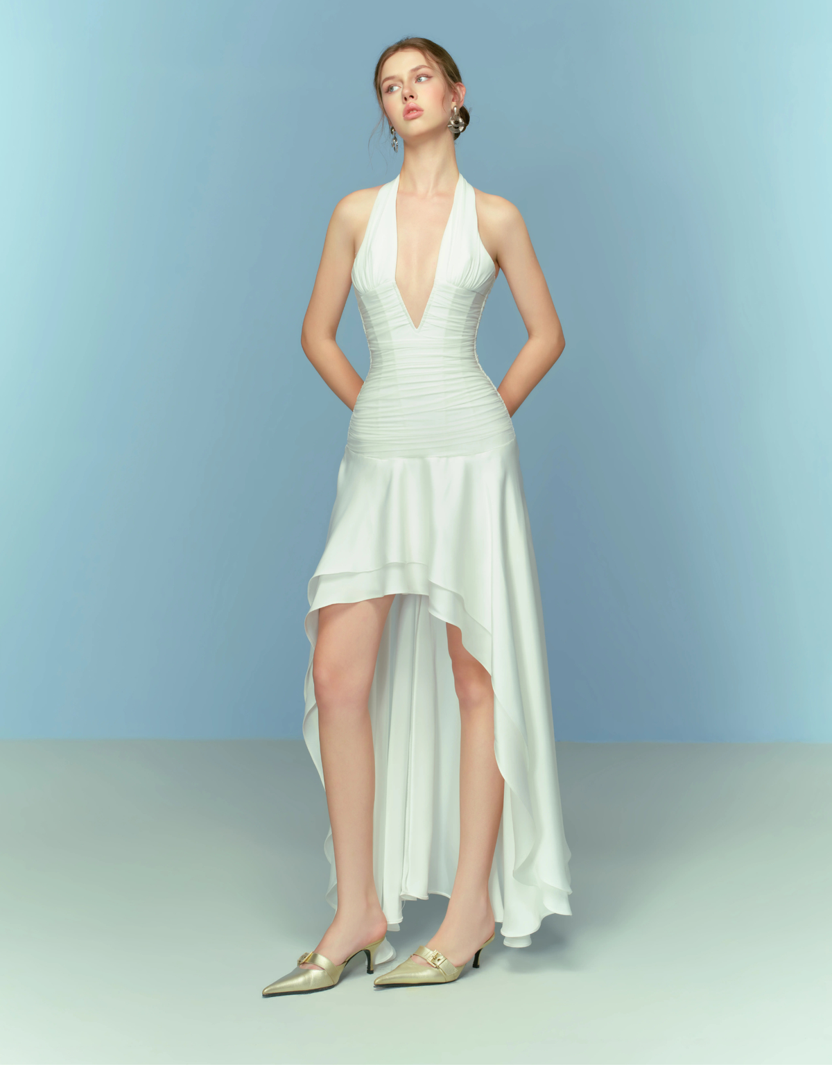 IVORY HALTER MAXI