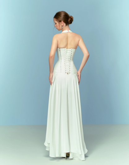 IVORY HALTER MAXI