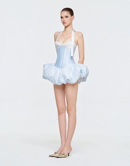 Blue Ballet Bubble Corset Dress