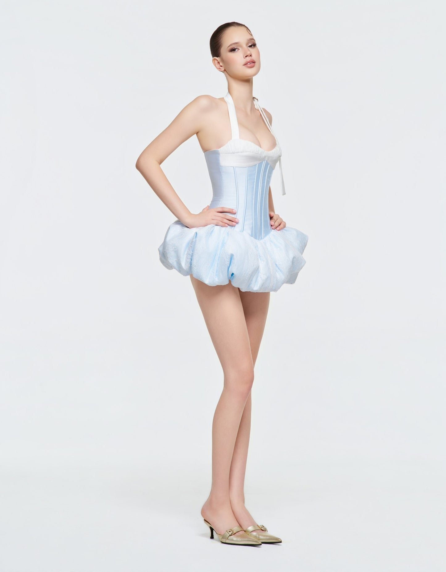 Blue Ballet Bubble Corset Dress