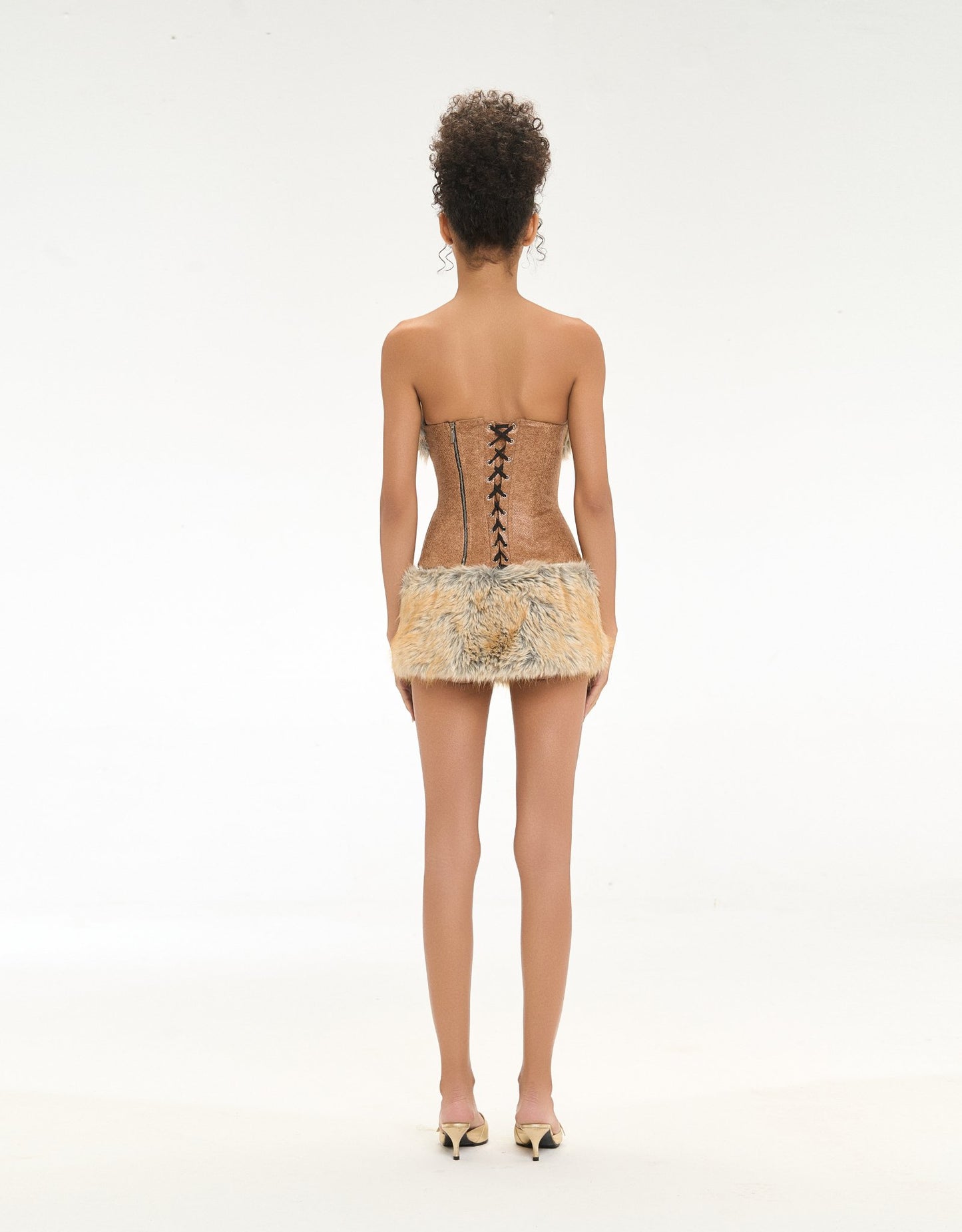 Golden Feather Corset Set