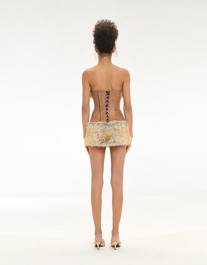 Golden Feather Corset Set