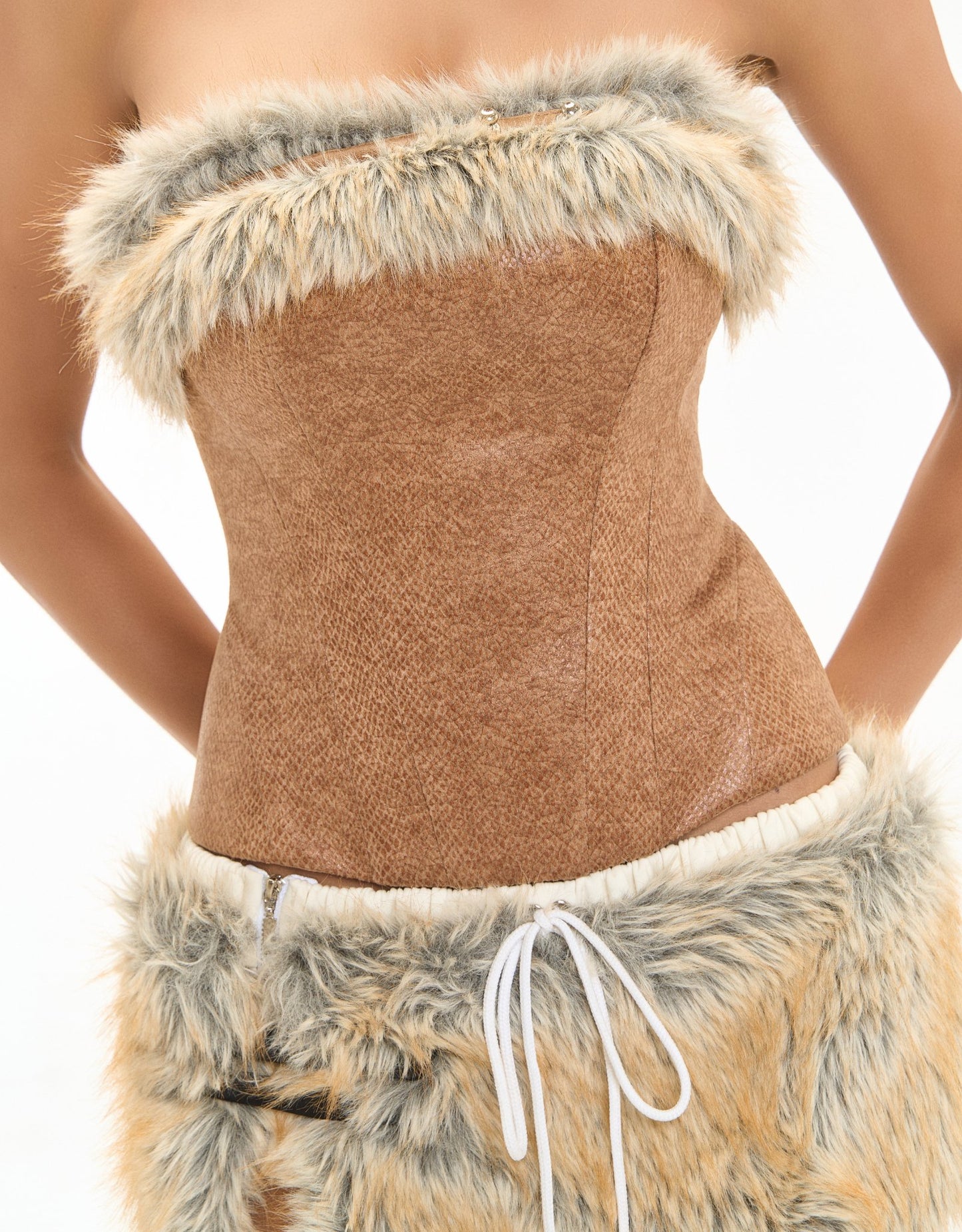 Golden Feather Corset Set