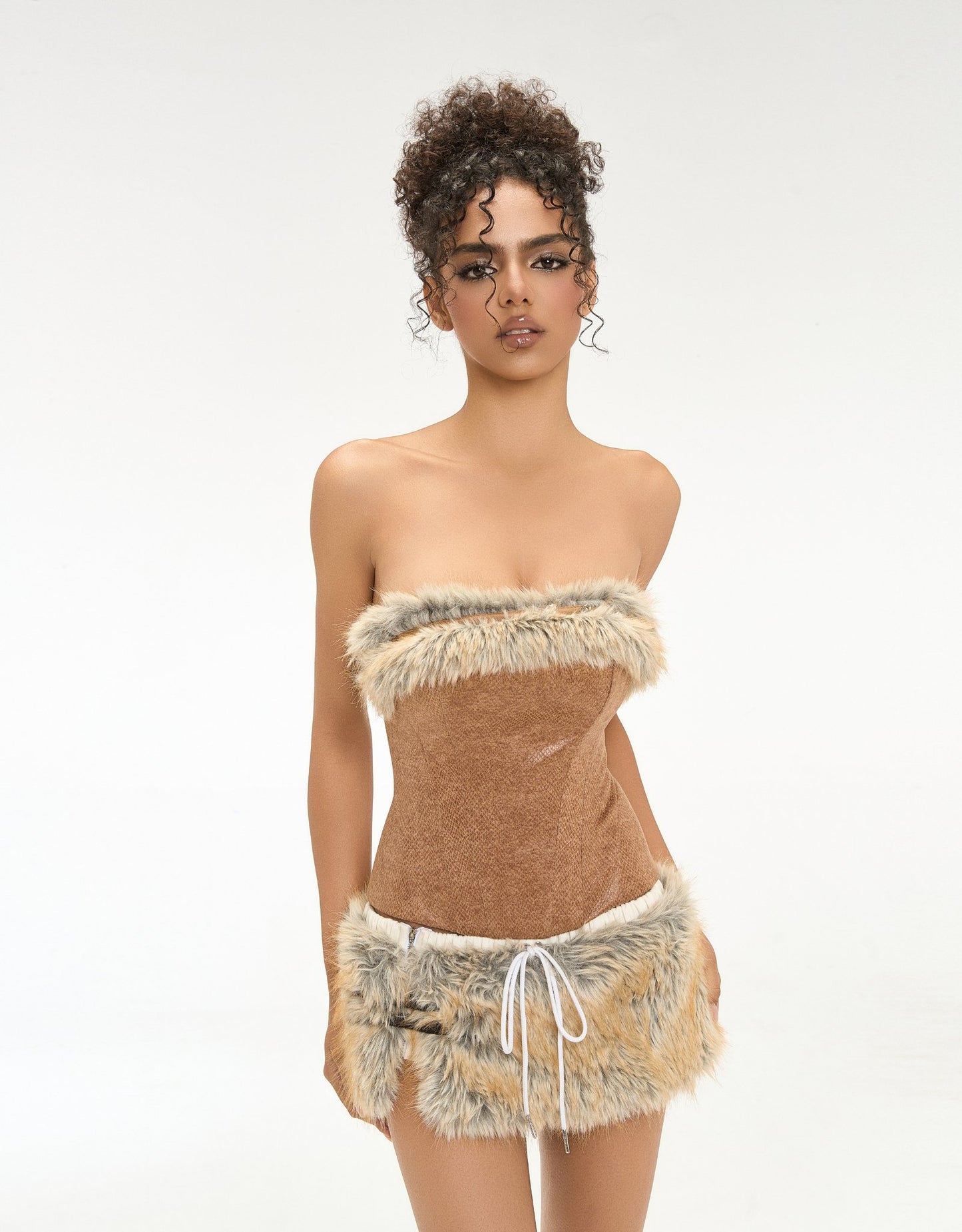Golden Feather Corset Set