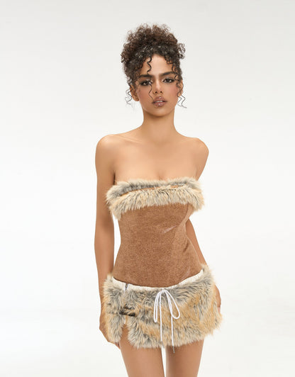 Golden Feather Corset Set