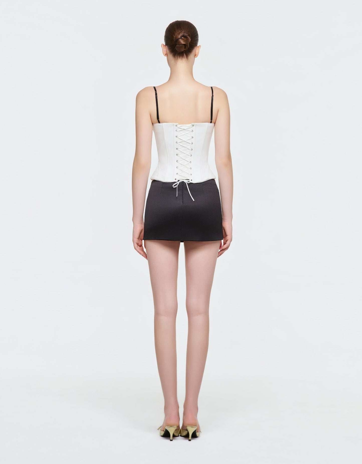 Lace Corset - Belted Mini Skirt